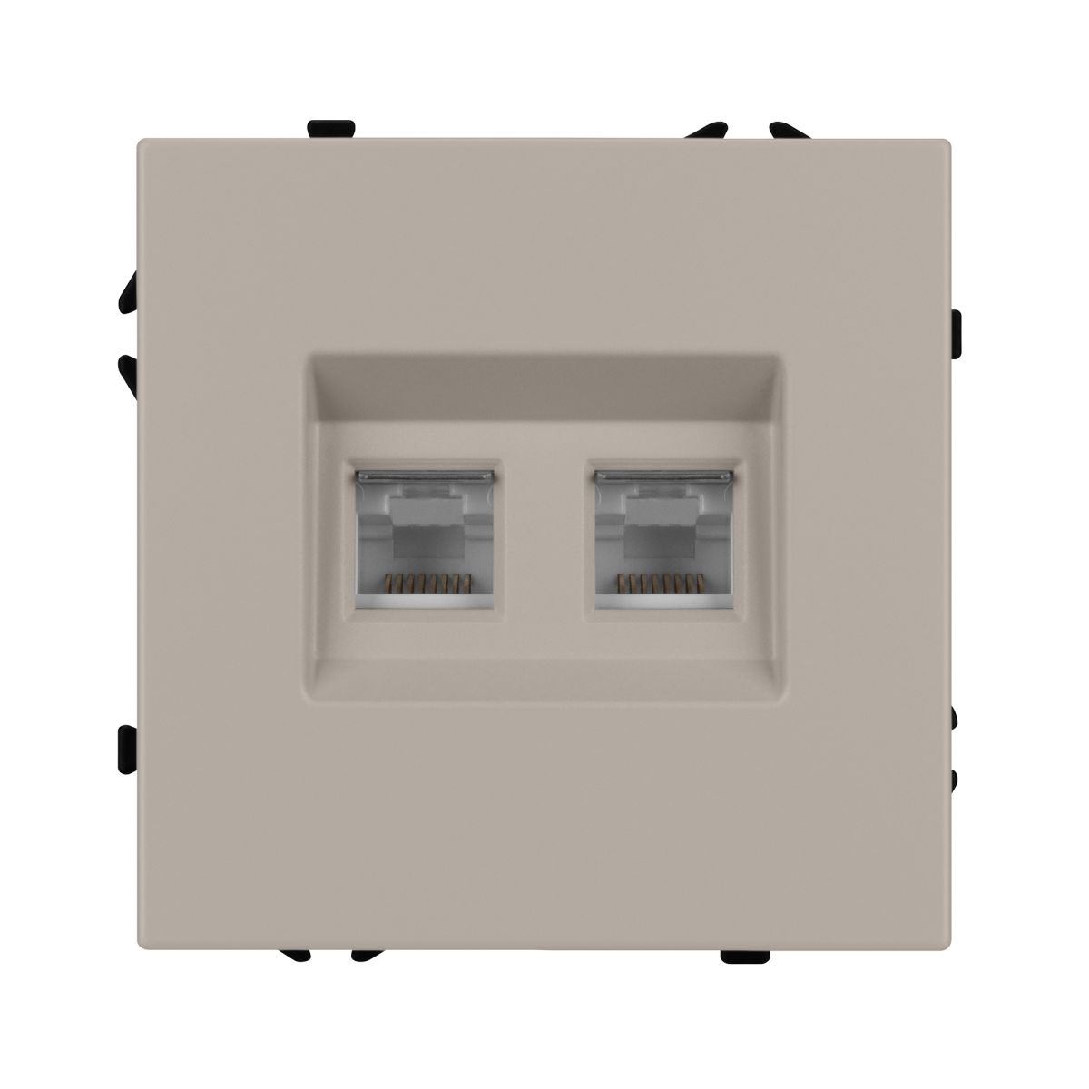 Розетка телефонная двойная софт-тач кашемир Arlight SCT-MTL2-SFPL-CA (2хRJ-11, 4C) 061889(1)