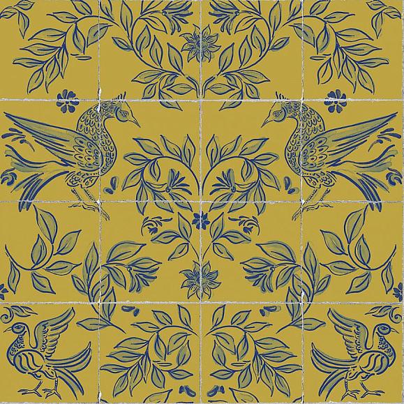 Обои Coordonne 9200083N Ceramica Mustard