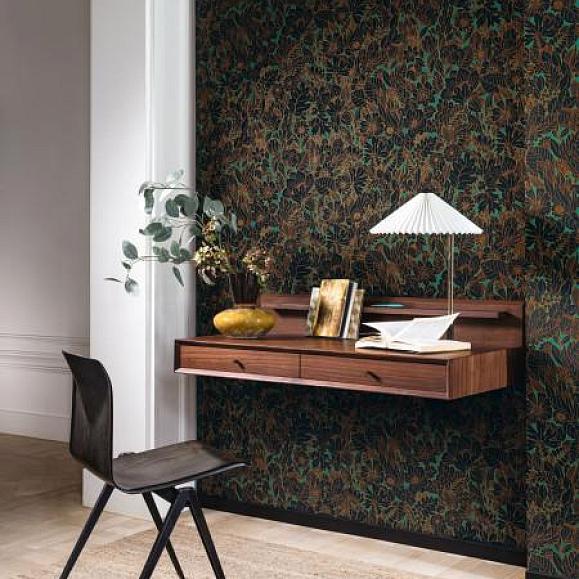 Обои Casamance 75111528 Dahlia Noir/Menthe