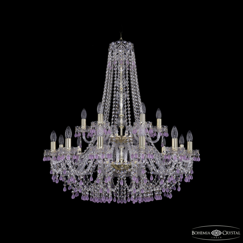 Подвесная люстра Bohemia Ivele Crystal 1410/12+6/300/h-95/2d G V7010