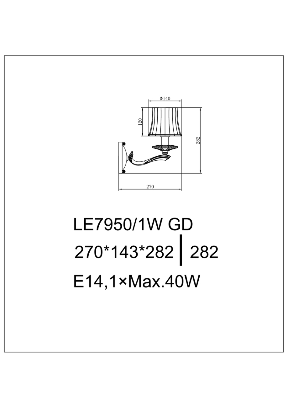 Бра Giorgia LE7950/1W GD
