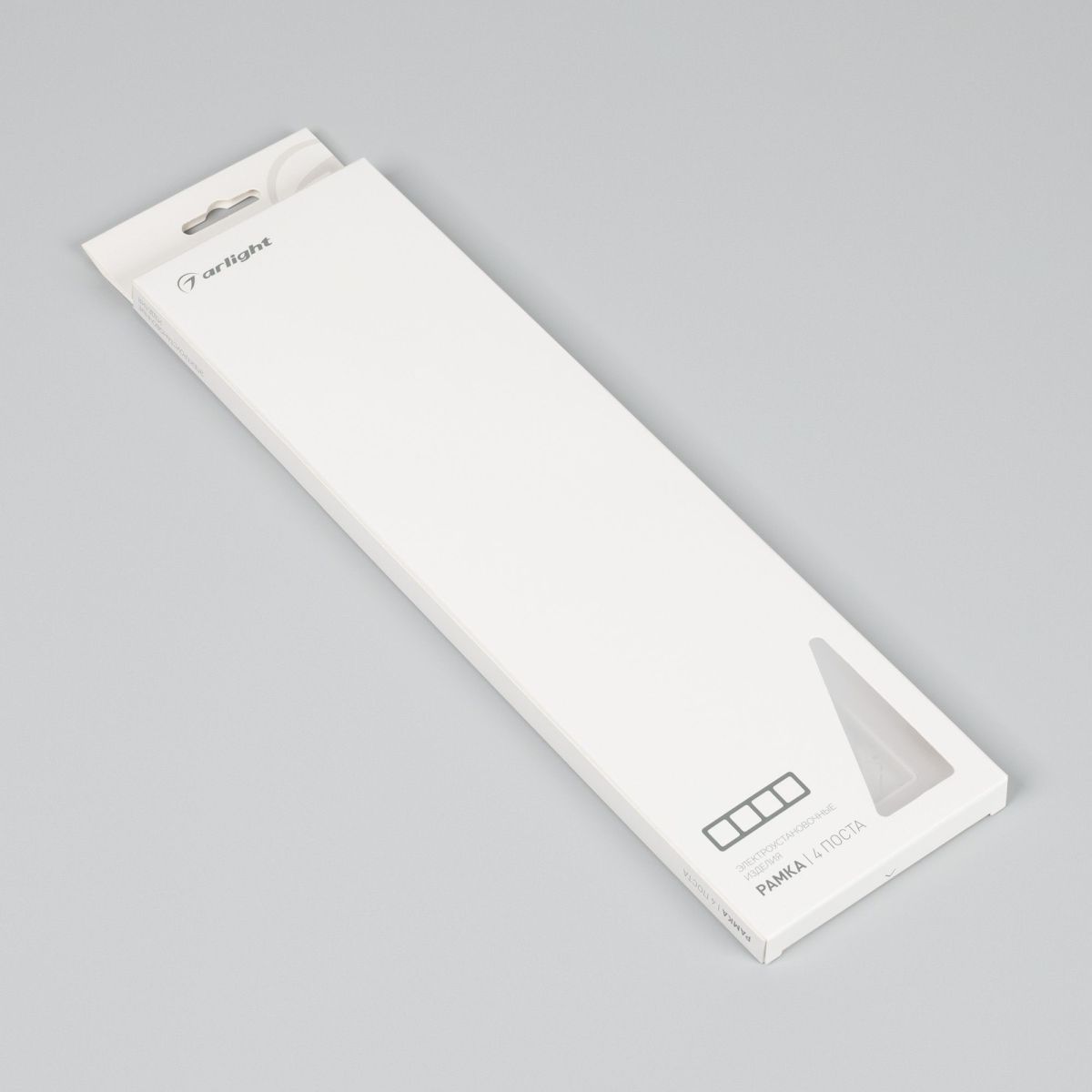Рамка на 4 поста стеклянная Arlight FRM-OMALI-SFGS-4-GR 049718