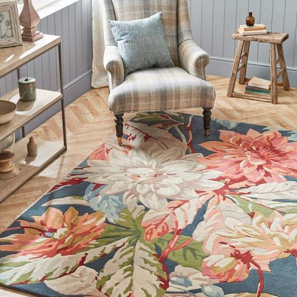 Ковер Sanderson 50608 (140x200) Dahlia & Rosehip Teal 140x200 см