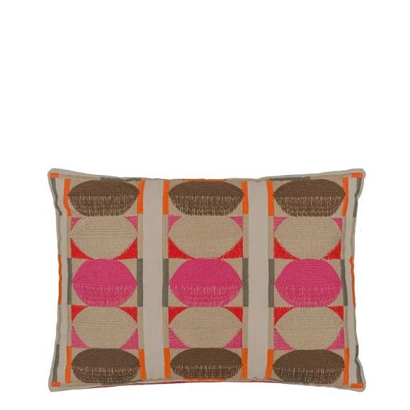 Подушка CCDG1594, Kushime Embroidered Cotton, Fuchsia, Designers Guild 40 x 30см