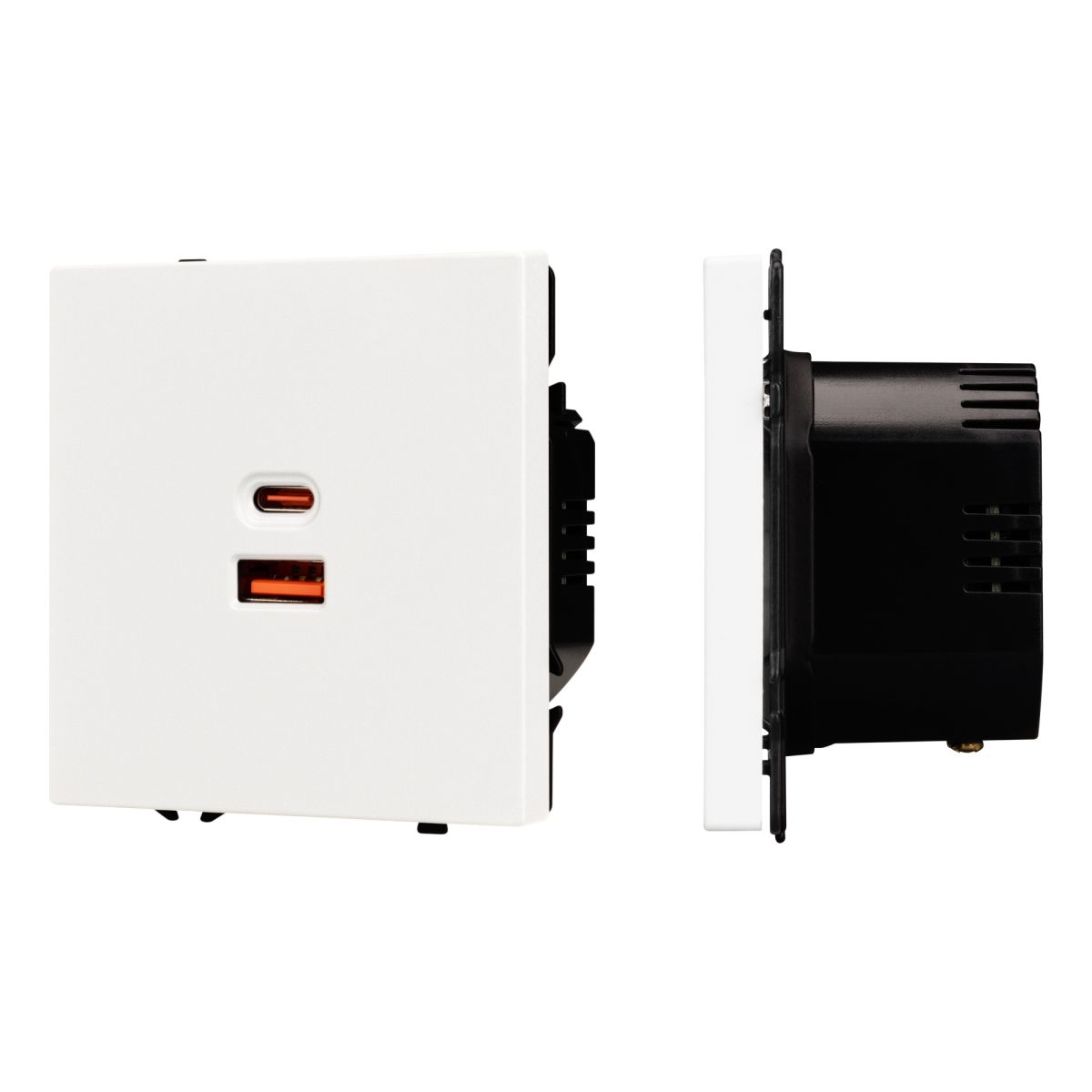 USB Розетка тип A+C софт-тач белый кварц Arlight SCT-MUAC-SFPL-FC-WH (65W, QC3) 054316(1)