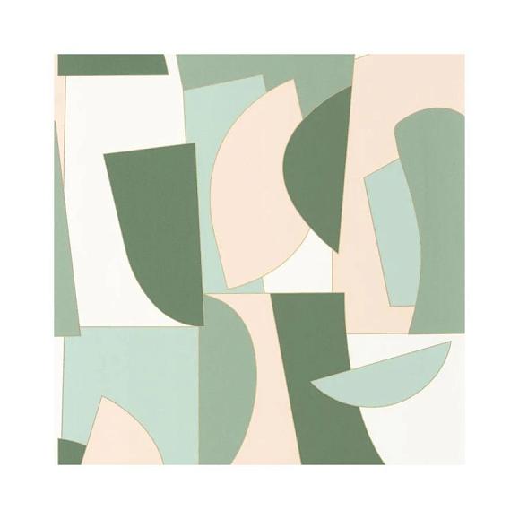 Обои Caselio 105010711 Figures Vert herbier or