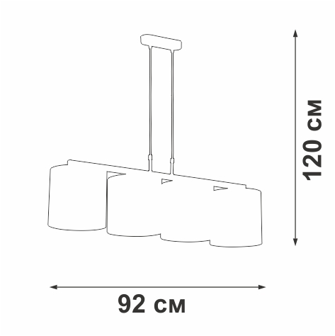 Подвесная люстра Vitaluce V2881-1/4S