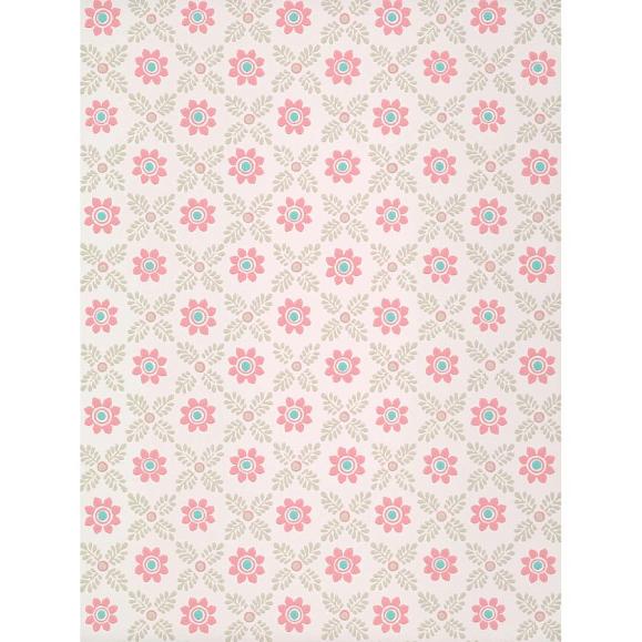 Обои Little Greene 0267DICARMI Ditsy Block Carmine