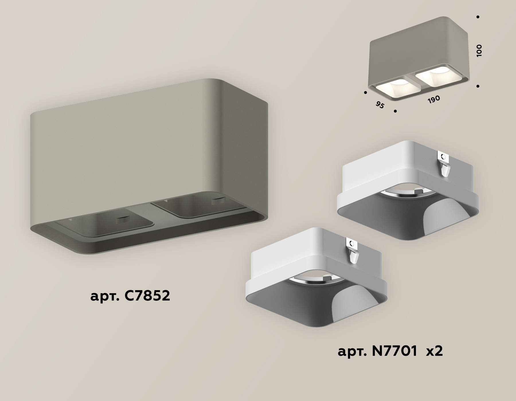 Накладной светильник Ambrella Light Techno XS7852001 (C7852, N7701)