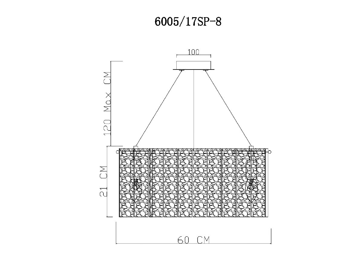 Подвесная люстра Divinare Felis 6005/17 SP-8