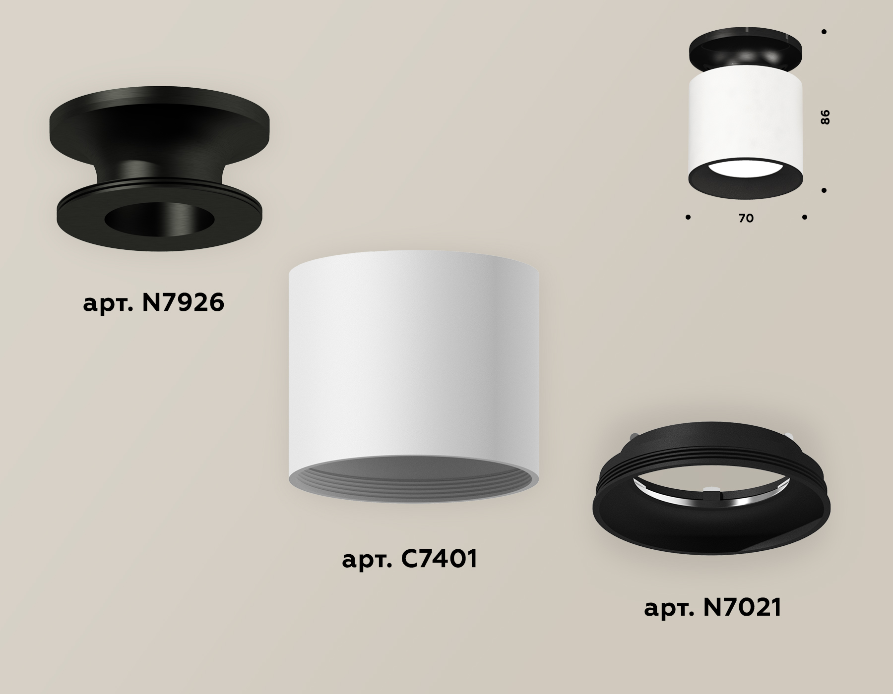 Накладной светильник Ambrella Light Techno XS7401080 (N7926, C7401, N7021)