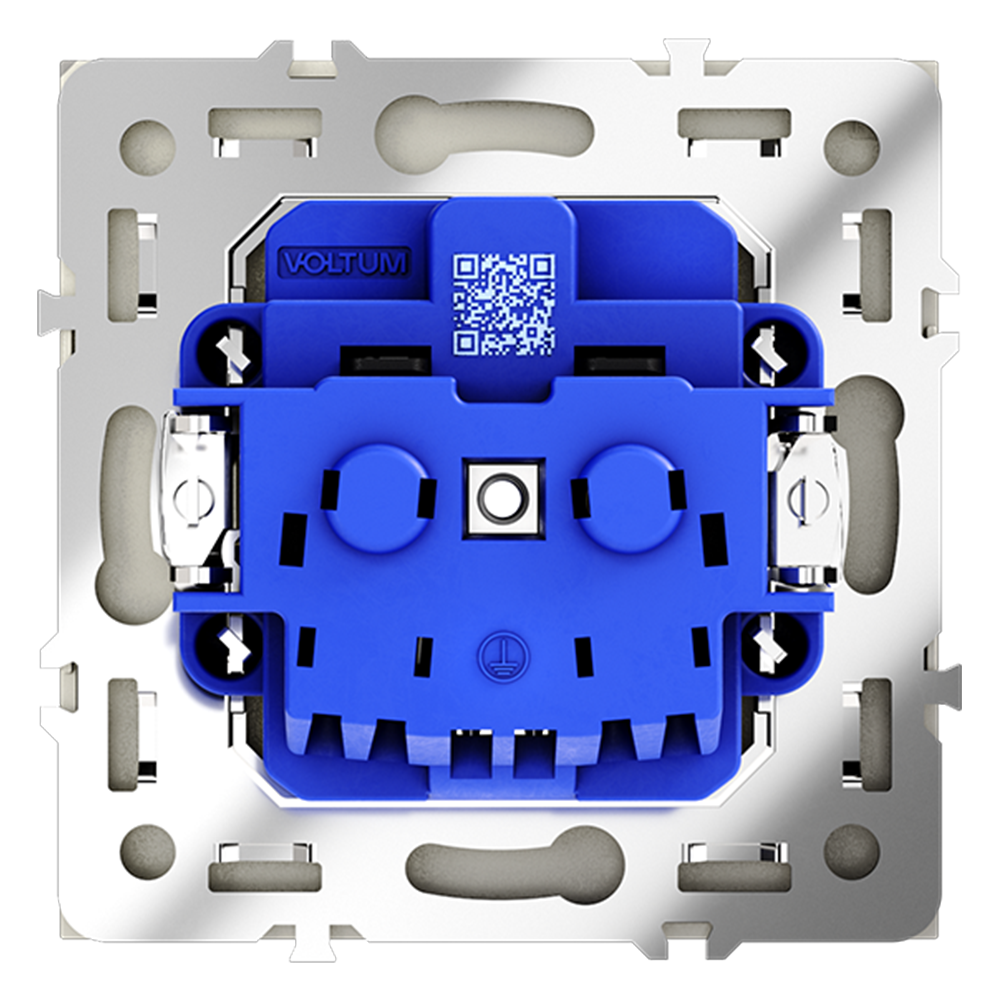 Розетка со шторками Voltum S70 VLS040205 (сталь)