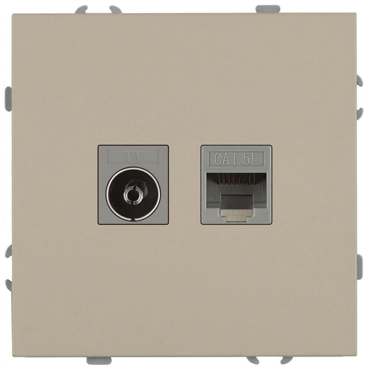 Розетка Эра Galaxy 15-3110-04 комбинированная RJ45+TV IP20 шампань Б0070782