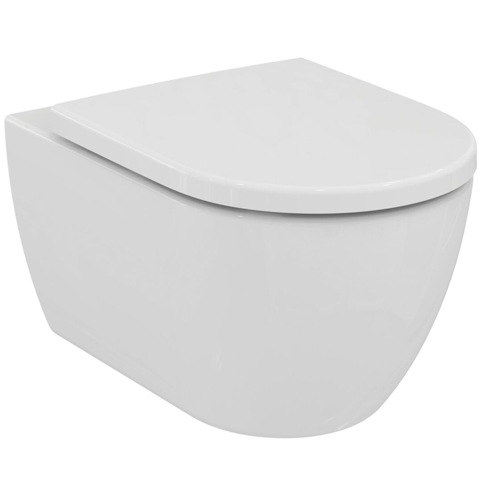Ideal Standard Ellisse Унитаз подвесной, безободковый, с сиденьем, цвет: белый