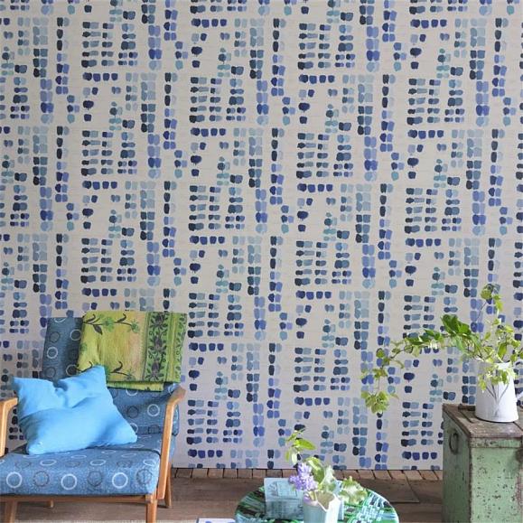 Обои John Derian PJD6020/03 Mixed Tones Indigo