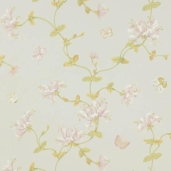Обои Colefax and Fowler W7002-02 Honeysuckle Garden Old Blue