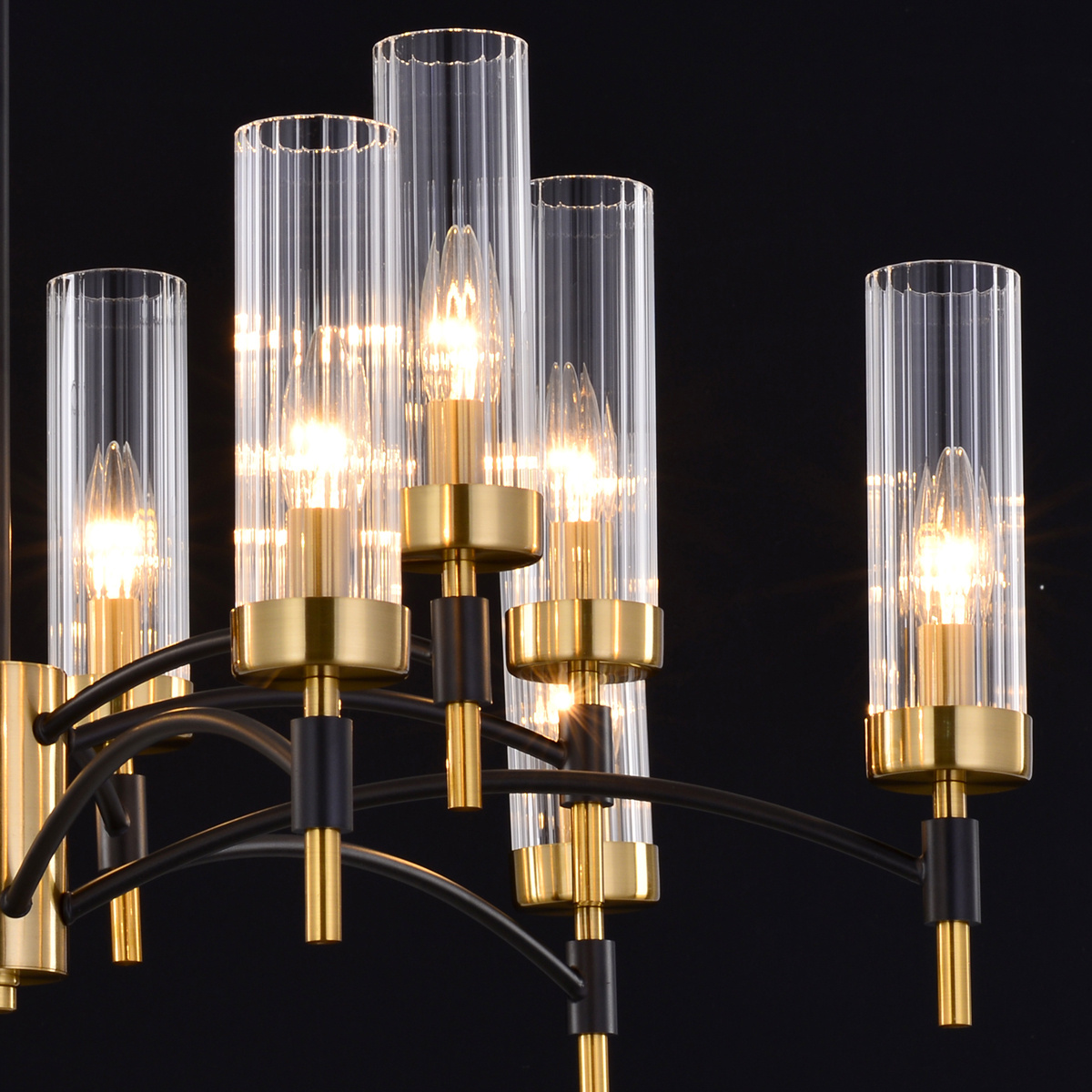 Люстра на штанге Illumico IL5177-6+6PLS-29 BRASS TUBO