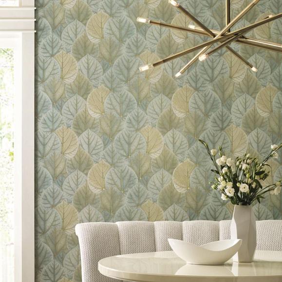 Обои York OS4241 Leaf Concerto Turquoise