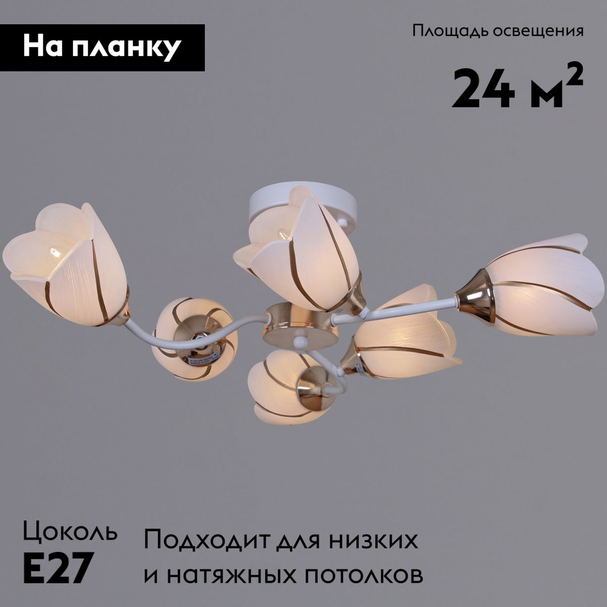 Потолочная люстра Reluce 35360-0.3-06 WH+FG