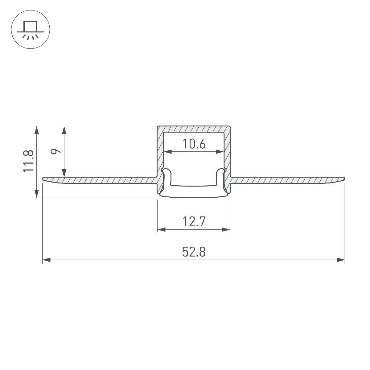 Профиль Arlight FANTOM-W12-2000 ANOD 040325