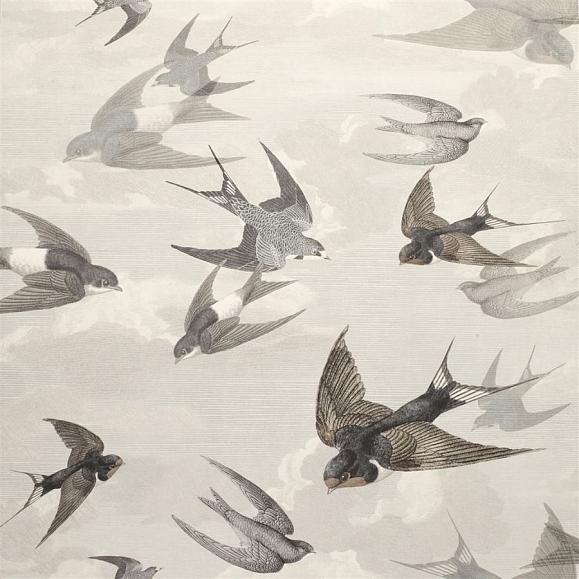 Обои John Derian PJD6003/02 Chimney Swallows Dusk