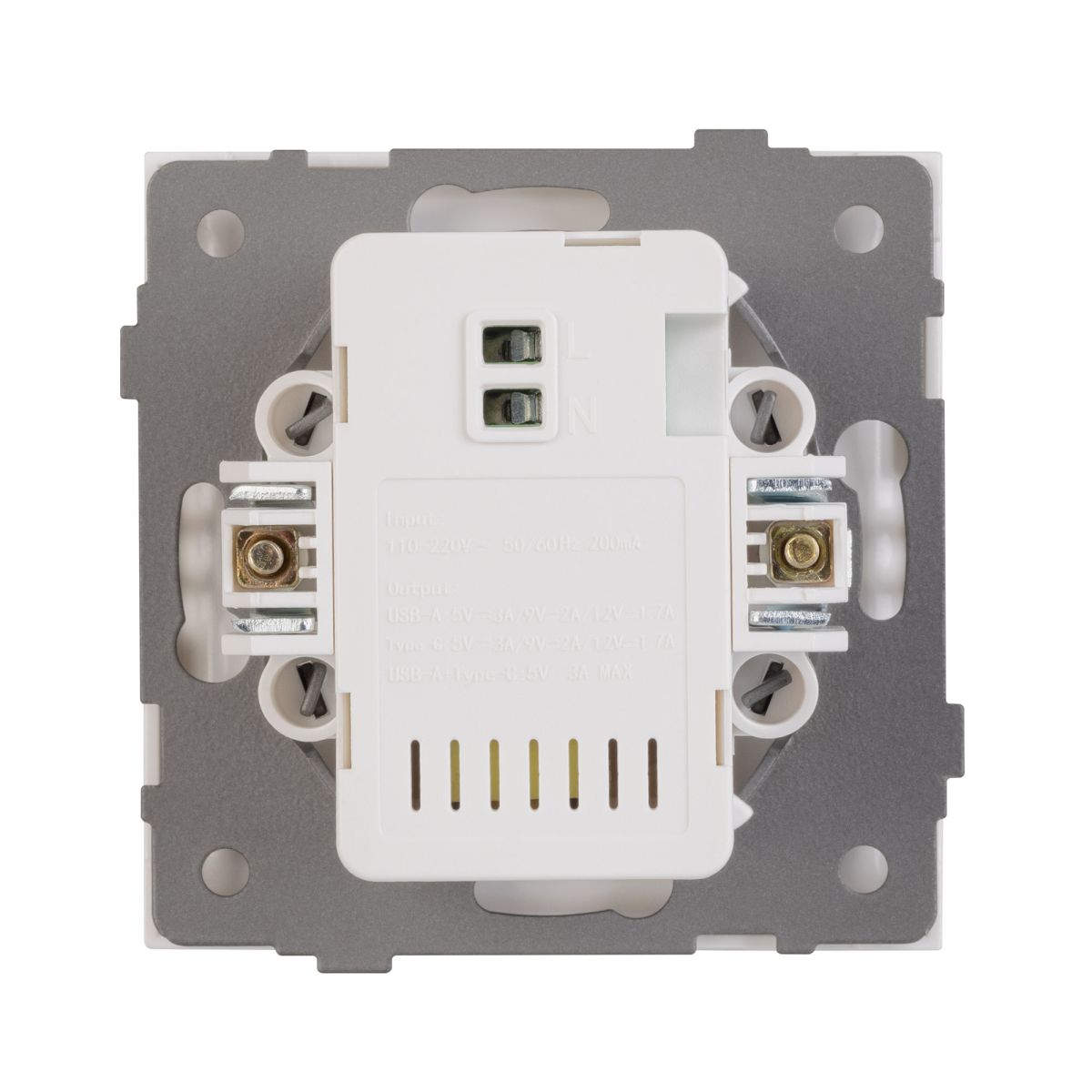 Механизм USB розетки Arlight SCT-TENDO-MUAC-PL-GR (5V, 3A, QC3) 054096