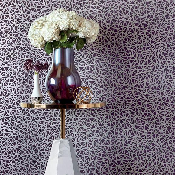 Обои Thibaut T10407 Aedan Plum