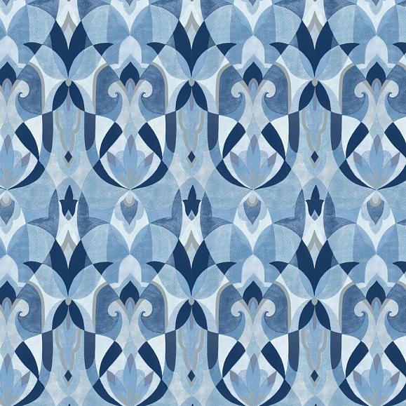 Обои York MN1920 Malta Blue/Silver