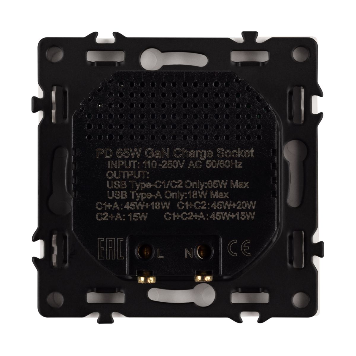 USB Розетка тип А+С+С софт-тач белый кварц Arlight SCT-MUACC-SFPL-FC-WH (65W, QC3) 061839(1)