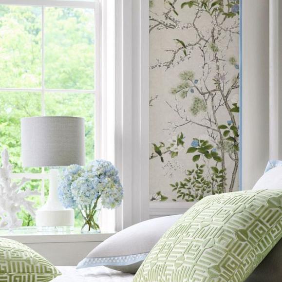 Обои Thibaut T13622 Katsura Cream and Lavender