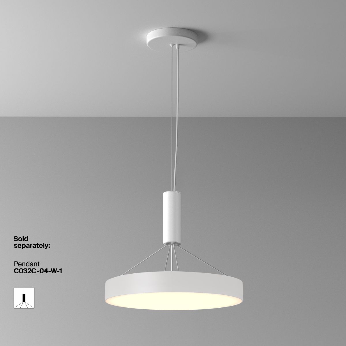 Потолочный светильник Maytoni Zon C032CL-45W3K-RD-W