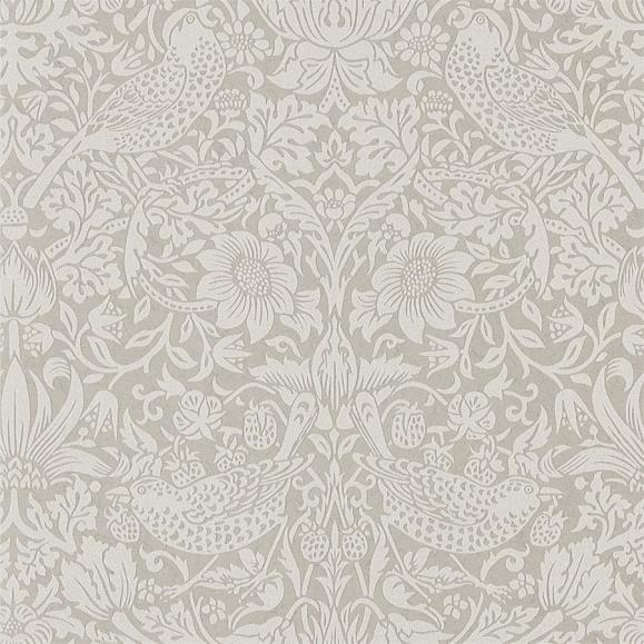Обои Morris 216017 Pure Strawberry Thief Silver/Stone