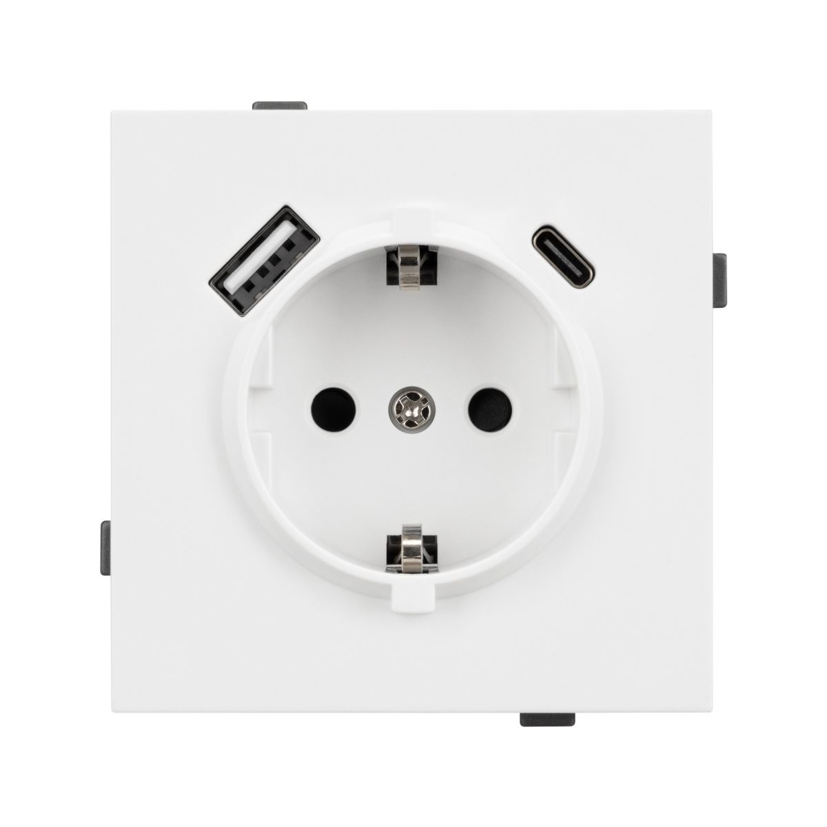 Механизм розетки с USB зарядкой Arlight SCT-TENDO-MUAC-PL-WH (230V, 16A) 054086