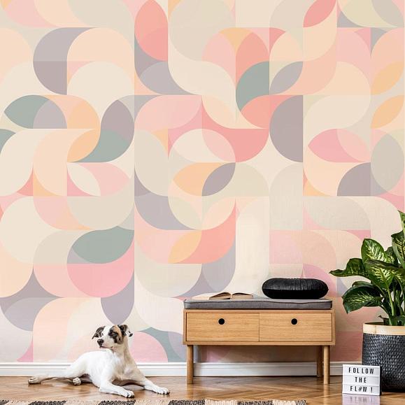 Панно Hygge Wall H11321 Geometric wave Bubble gum