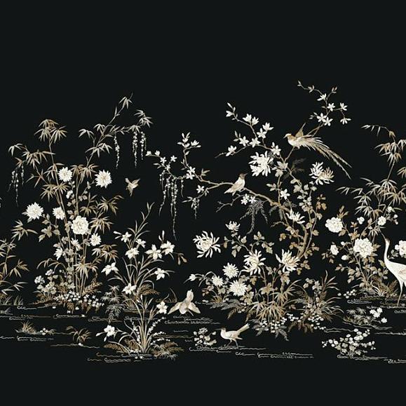 Панно York KT2264M Flowering Vine Chinoiserie Black