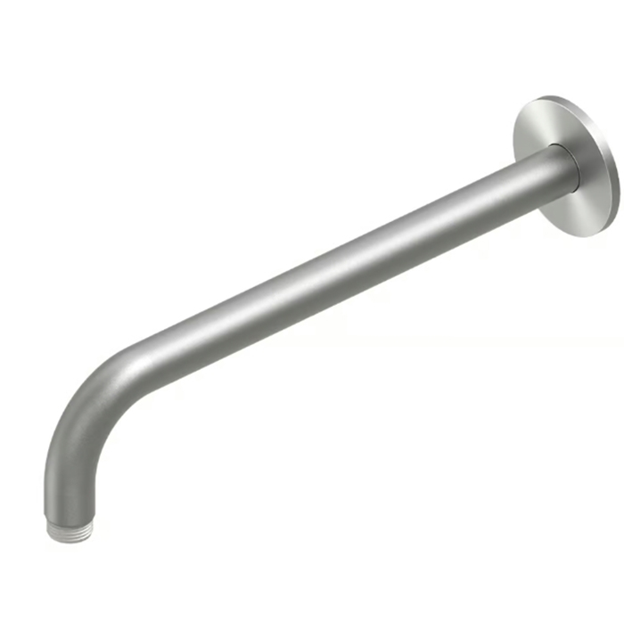 QuadroDesign Кронштейн для верхнего душа 30см., настенный, цвет: Brushed Stainless Steel