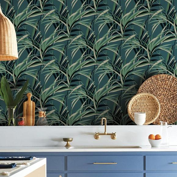 Обои York TC2607 Tropical Paradise Green/Dark Teal
