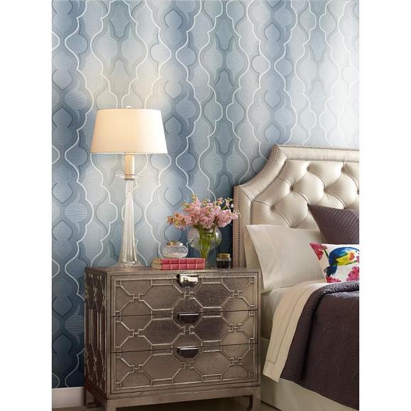 Обои York DM4944 Modern Ombre Damask Blue