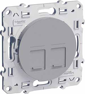 Розетка RJ45 двойная Schneider Electric Odace S53R481