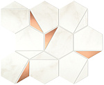 ATLAS CONCORDE MARVEL SHINE Calacatta Delicato Gold Hex Shiny