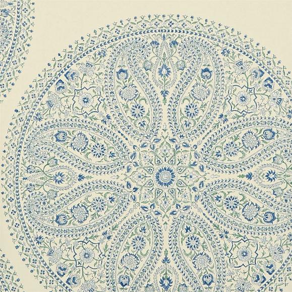 Обои Sanderson DCAVPC103 Paisley Circles Blue