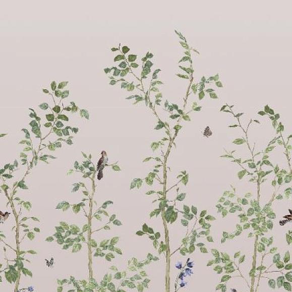 Панно Little Greene 0263BICHINA Bird & Bluebell China Clay
