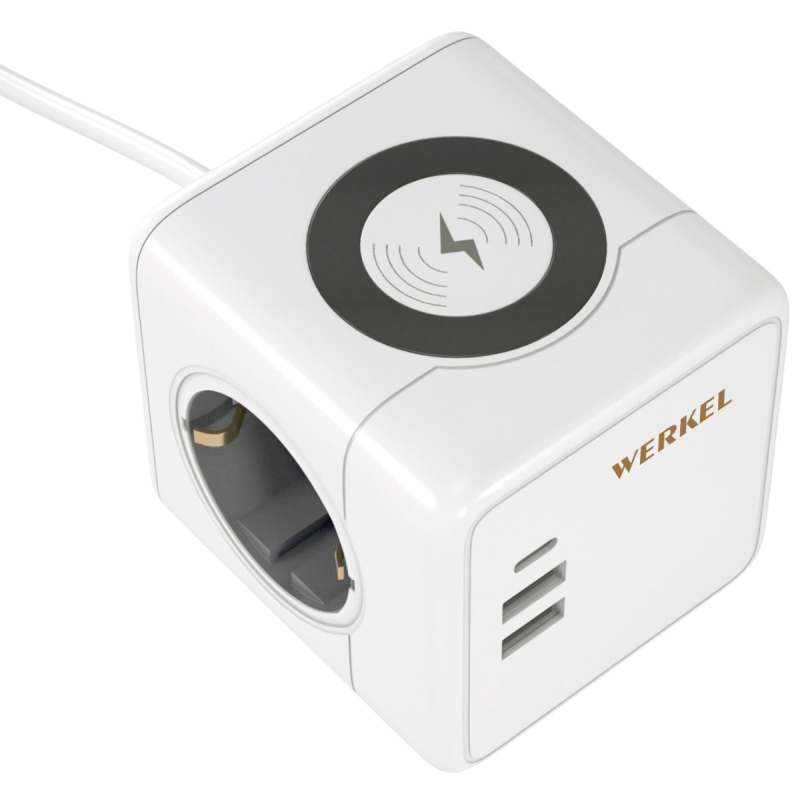 Розеточный блок 3-местный + 3 USB + беспроводная зарядка Werkel 4690389204265 W6513501 a066454