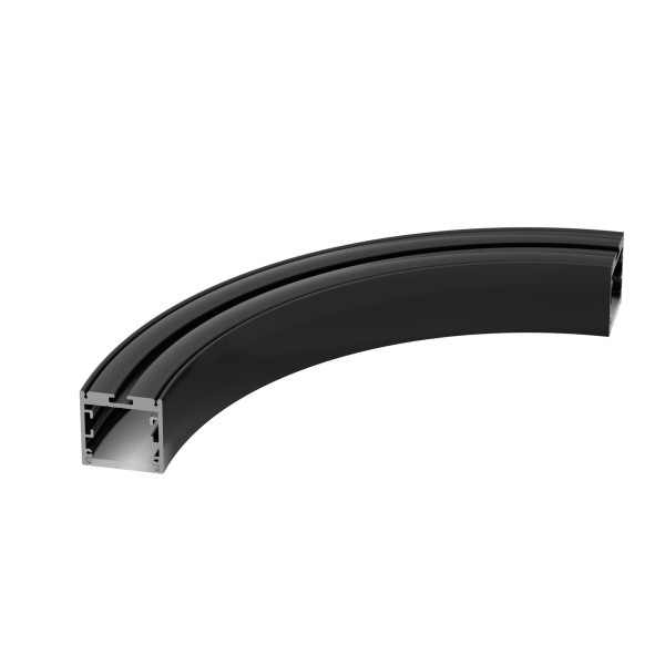 Алюминиевый профиль Arlight SL-ARC-3535-D320-A90 Black (дуга 1 из 4) 032676