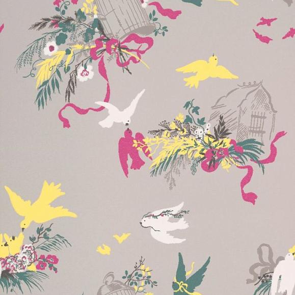 Обои Little Greene 0263VOFRENC Volières French Grey