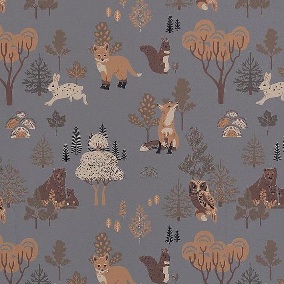 Обои Majvillan 145-02 Deep Forest Midnight Blue