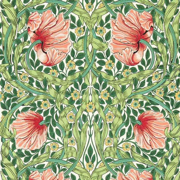 Обои Morris 217332 Pimpernel Shamrock/Watermelon