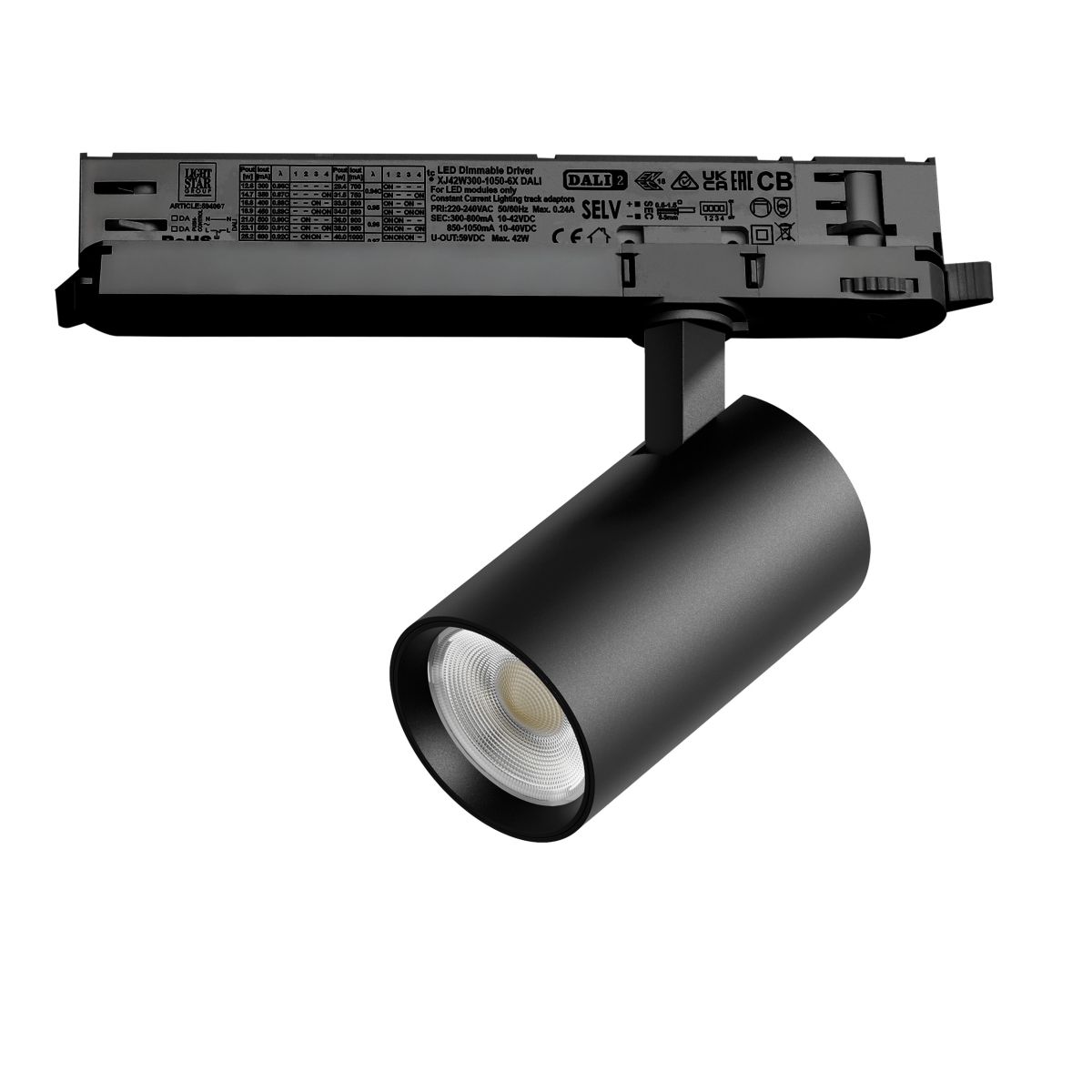 Трековый трехфазный светильник Quattro LED с управлением DALI Lightstar Alta Base A5137DALI