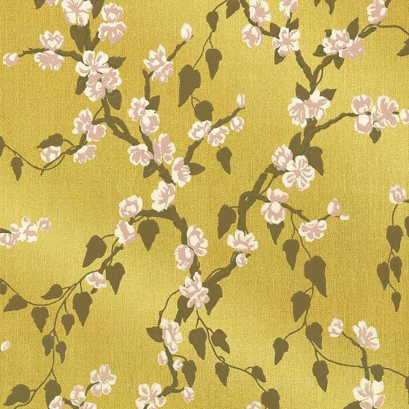 Обои Little Greene 0247SAYELLO Sakura YELLOW LUSTRE