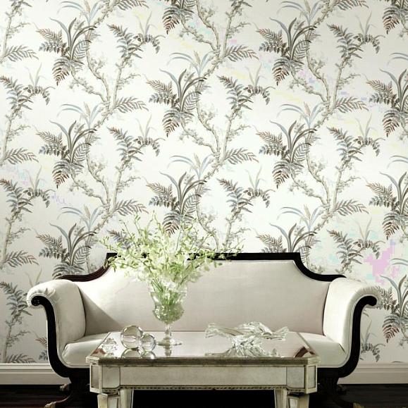 Обои York GR5992 Enchanted Fern Neutrals/Blue